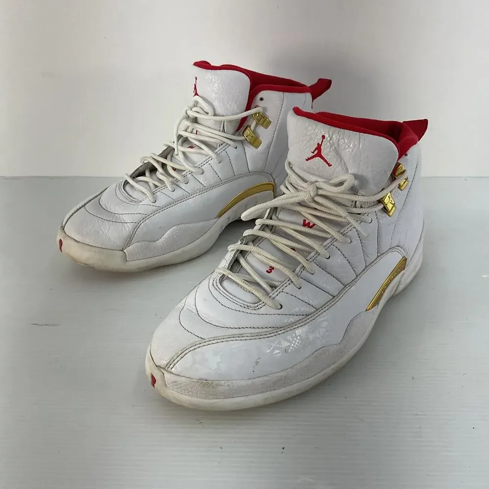 Men's Nike Jordan Red & White Sneakers Size 10 Preowned - Picture 2 of 7